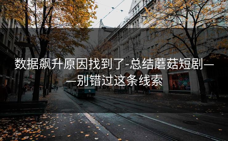 数据飙升原因找到了-总结蘑菇短剧——别错过这条线索